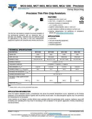 MCA12060F2002BP100 Datasheet PDF Vishay Semiconductors