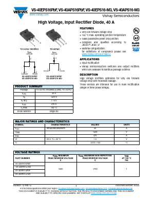 VS-40EPS16PBF Datasheet PDF Vishay Semiconductors