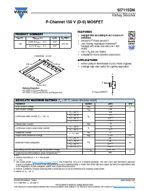 SI7115DN-T1-E3 Datasheet PDF Vishay Semiconductors