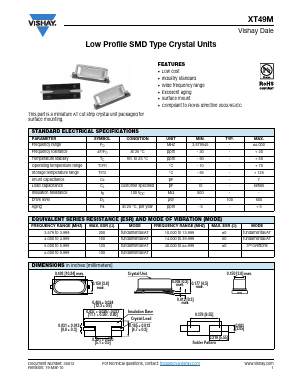 XT9M20ANA6M Datasheet PDF Vishay Semiconductors