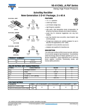 VS-81CNQ045ASM Datasheet PDF Vishay Semiconductors