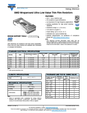 L1206MR100LBT Datasheet PDF Vishay Semiconductors