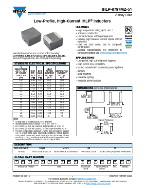 IHLP8787MZER3R3M51 Datasheet PDF Vishay Semiconductors