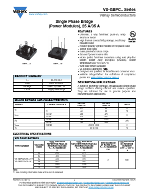 VS-GBPC3510A Datasheet PDF Vishay Semiconductors