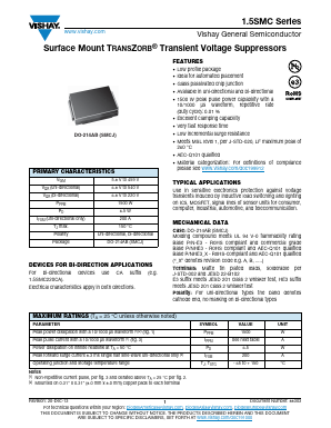 1.5SMC100A-E3 Datasheet PDF Vishay Semiconductors