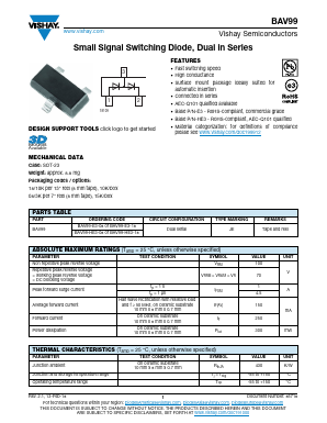 BAV99 Datasheet PDF Vishay Semiconductors