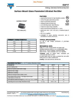 EGF1T Datasheet PDF Vishay Semiconductors