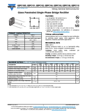 GBPC104-E4 Datasheet PDF Vishay Semiconductors