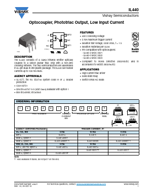 IL440-6X019T Datasheet PDF Vishay Semiconductors
