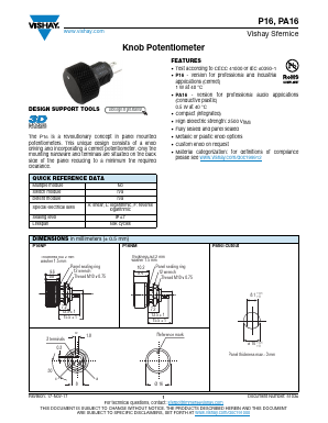 P16NP502MAB15F121 Datasheet PDF Vishay Semiconductors