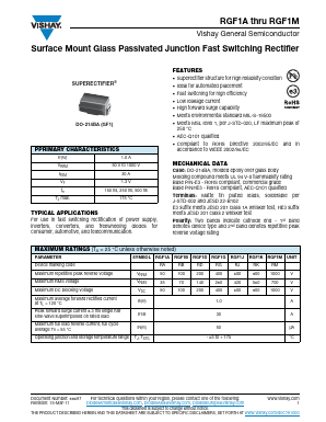 RGF1A Datasheet PDF Vishay Semiconductors