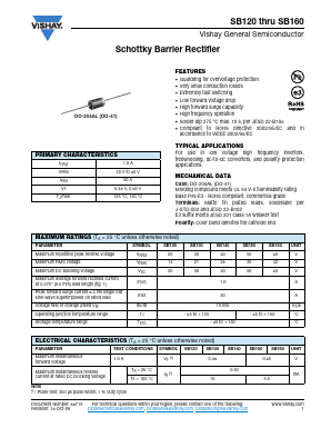 SB160-E3 Datasheet PDF Vishay Semiconductors