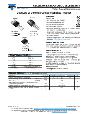 SBLF25L30CT Datasheet PDF Vishay Semiconductors