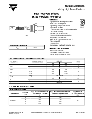 SD453R16S20PC Datasheet PDF Vishay Semiconductors