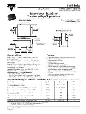 SM6T27A Datasheet PDF Vishay Semiconductors