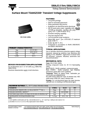 SMAJ24CAHE3/5A Datasheet PDF Vishay Semiconductors
