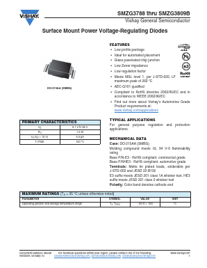 SMZG3800AHE3/5B Datasheet PDF Vishay Semiconductors