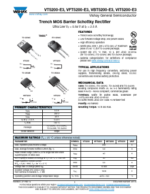 VBT5200-E3/8W Datasheet PDF Vishay Semiconductors