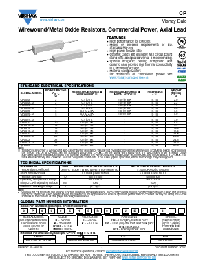 CP0020R5000KB14 Datasheet PDF Vishay Semiconductors