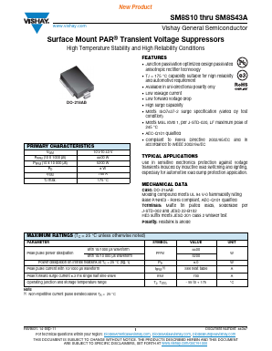 SM8S15 Datasheet PDF Vishay Semiconductors