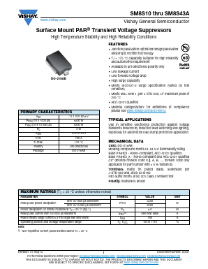 SM8S17 Datasheet PDF Vishay Semiconductors