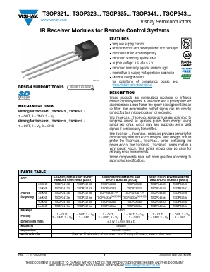 TSOP34140 Datasheet PDF Vishay Semiconductors