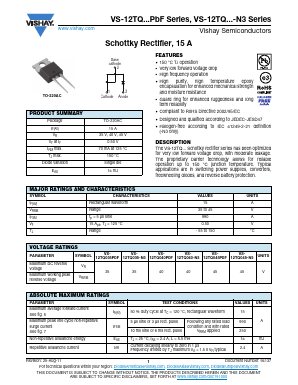 VS-12TQ035-N3 Datasheet PDF Vishay Semiconductors