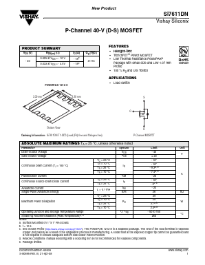 SI7611DN Datasheet PDF Vishay Semiconductors