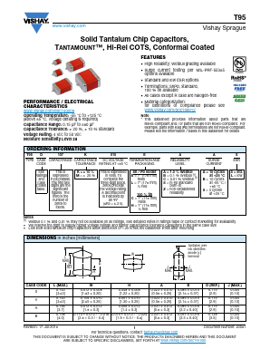 T95R107M025ESSS Datasheet PDF Vishay Semiconductors