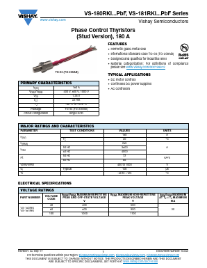 VS-180RKI100 Datasheet PDF Vishay Semiconductors