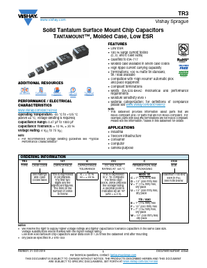 TR3A475M020C1800 Datasheet PDF Vishay Semiconductors
