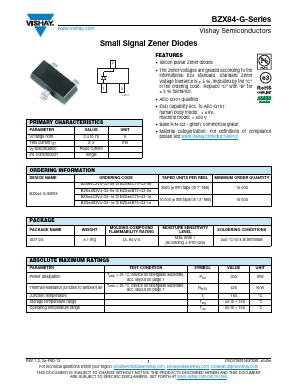 BZX84C47-G Datasheet PDF Vishay Semiconductors