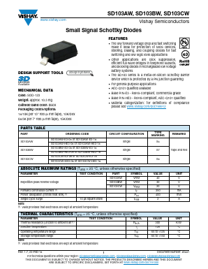 SD103CW-E3-08 Datasheet PDF Vishay Semiconductors