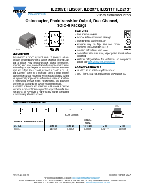 ILD205T Datasheet PDF Vishay Semiconductors