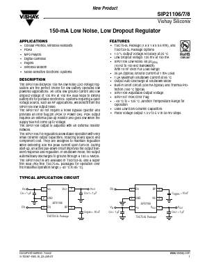 SIP21108DVP-T1-E3 Datasheet PDF Vishay Semiconductors