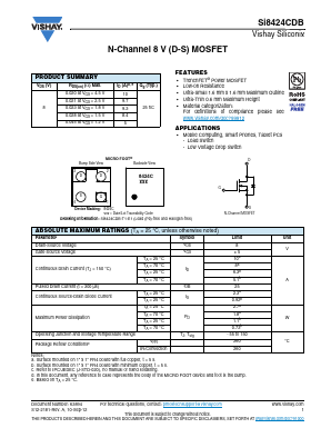 SI8424CDB Datasheet PDF Vishay Semiconductors