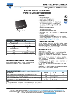 SMBJ100A-E3 Datasheet PDF Vishay Semiconductors