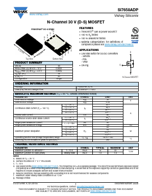 SI7658ADP-T1-GE3 Datasheet PDF Vishay Semiconductors