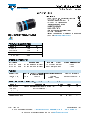 GLL4760-E3 Datasheet PDF Vishay Semiconductors