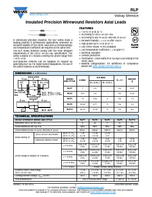RLP03N88R88FB00 Datasheet PDF Vishay Semiconductors