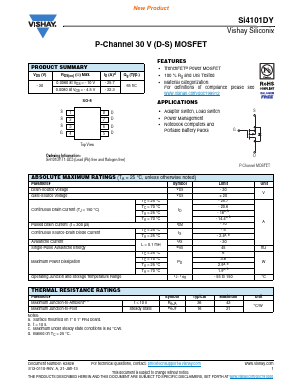 SI4101DY Datasheet PDF Vishay Semiconductors