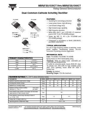 MBRF1534CTHE3/45 Datasheet PDF Vishay Semiconductors