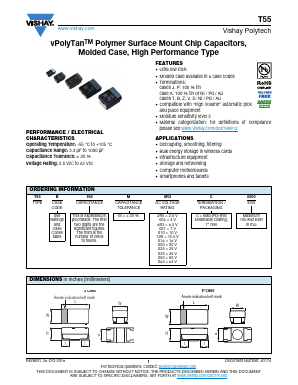 T55B685M025C0100 Datasheet PDF Vishay Semiconductors