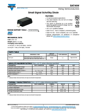 BAT46W Datasheet PDF Vishay Semiconductors