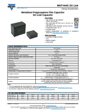 MKP1848C471012JK5 Datasheet PDF Vishay Semiconductors