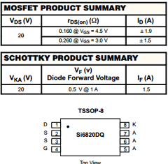 SI6820DQ Datasheet PDF Vishay Semiconductors