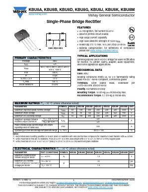 KBU8A Datasheet PDF Vishay Semiconductors