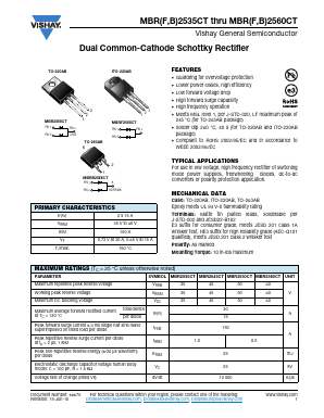MBR2535CT Datasheet PDF Vishay Semiconductors