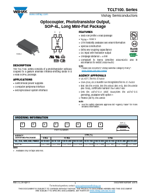 TCLT1007 Datasheet PDF Vishay Semiconductors