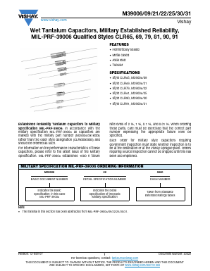 M39006/25-0080 Datasheet PDF Vishay Semiconductors